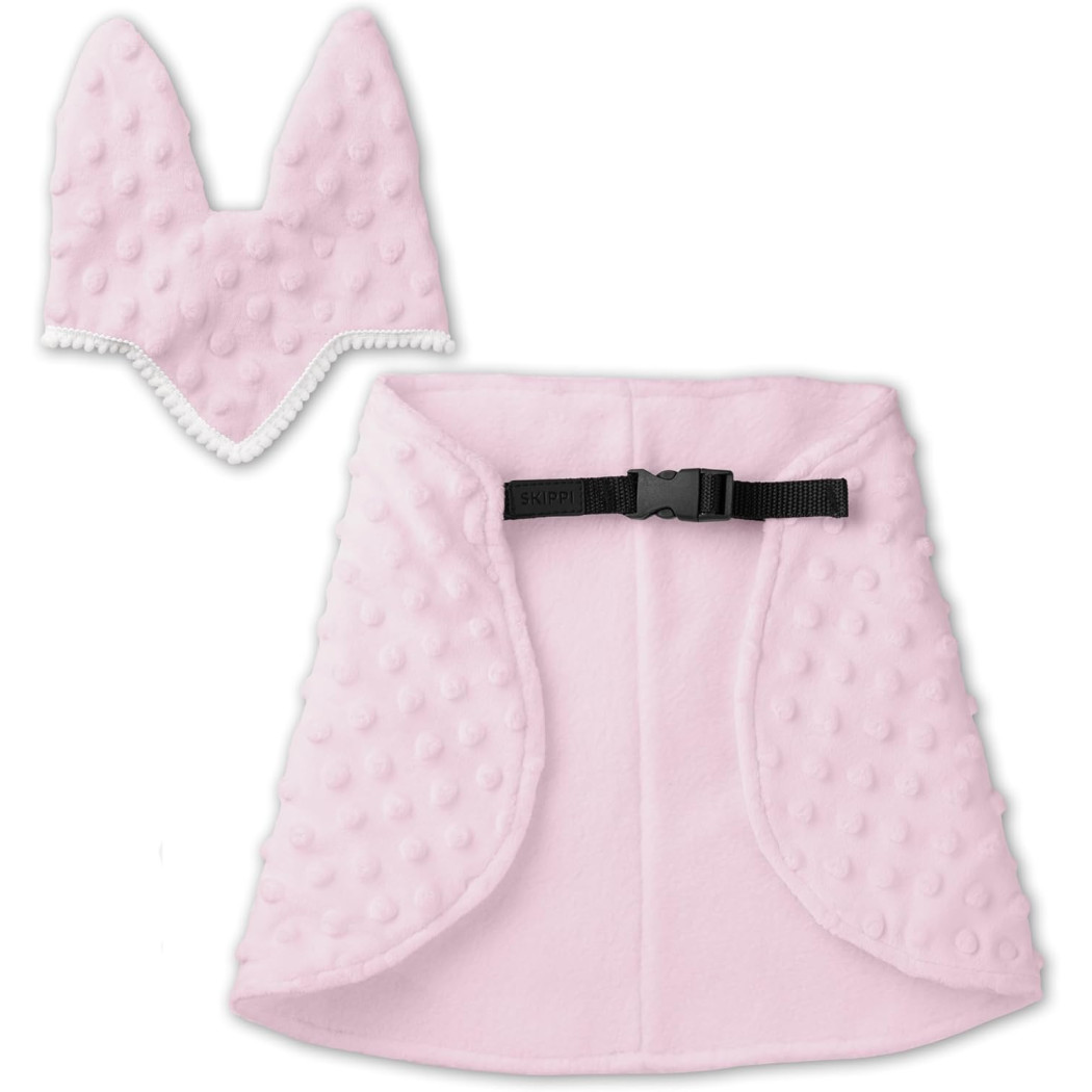 Różowa - Derka i Nauszniki dla Hobby Horse / Konika na Kiju na Patyku - Skippi