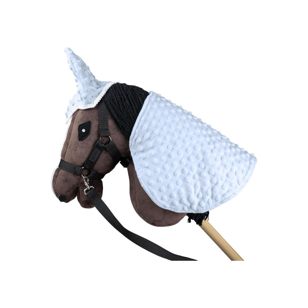 Błękitna - Derka i Nauszniki dla Hobby Horse / Konika na Kiju na Patyku - Skippi