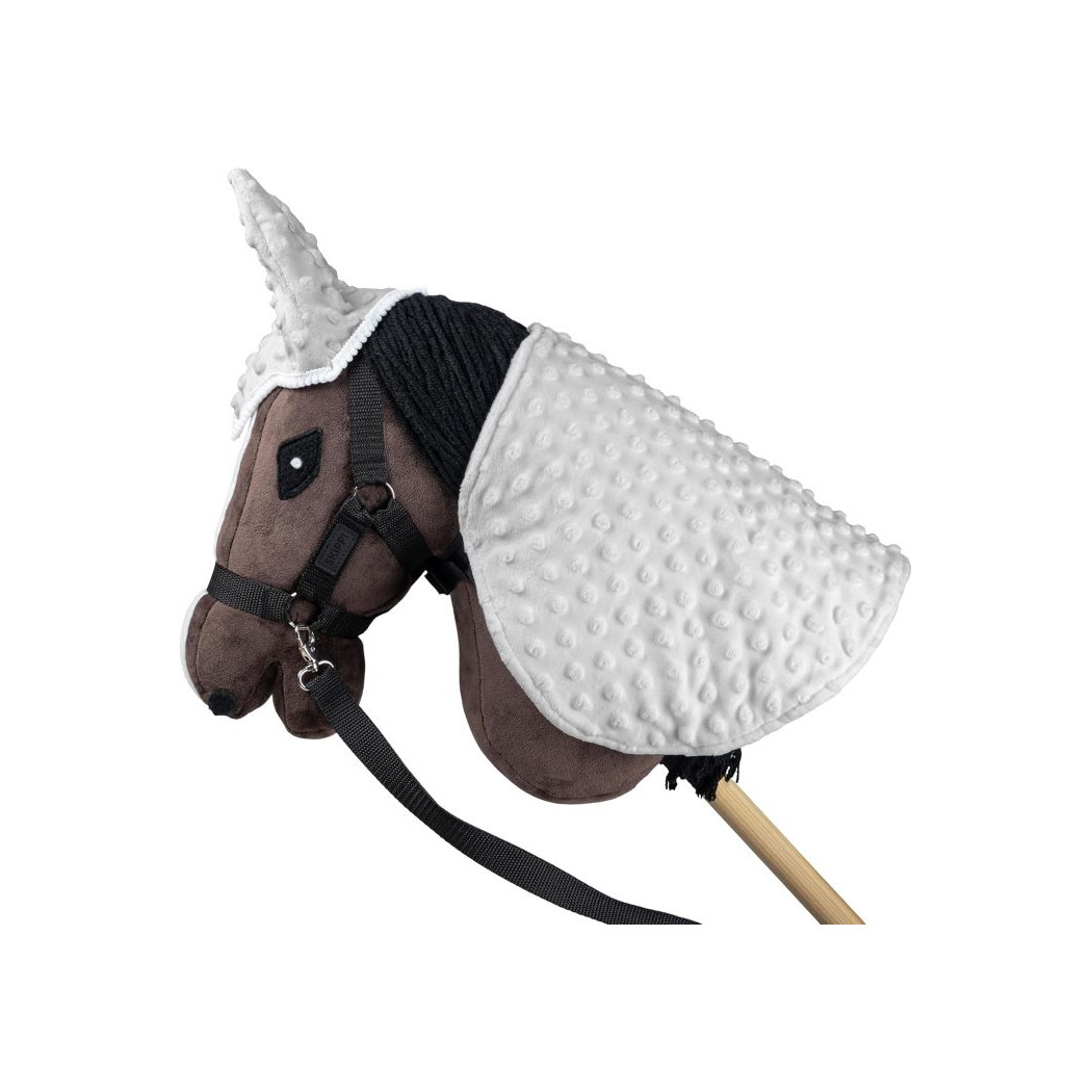 Szara - Derka i Nauszniki dla Hobby Horse / Konika na Kiju na Patyku - Skippi