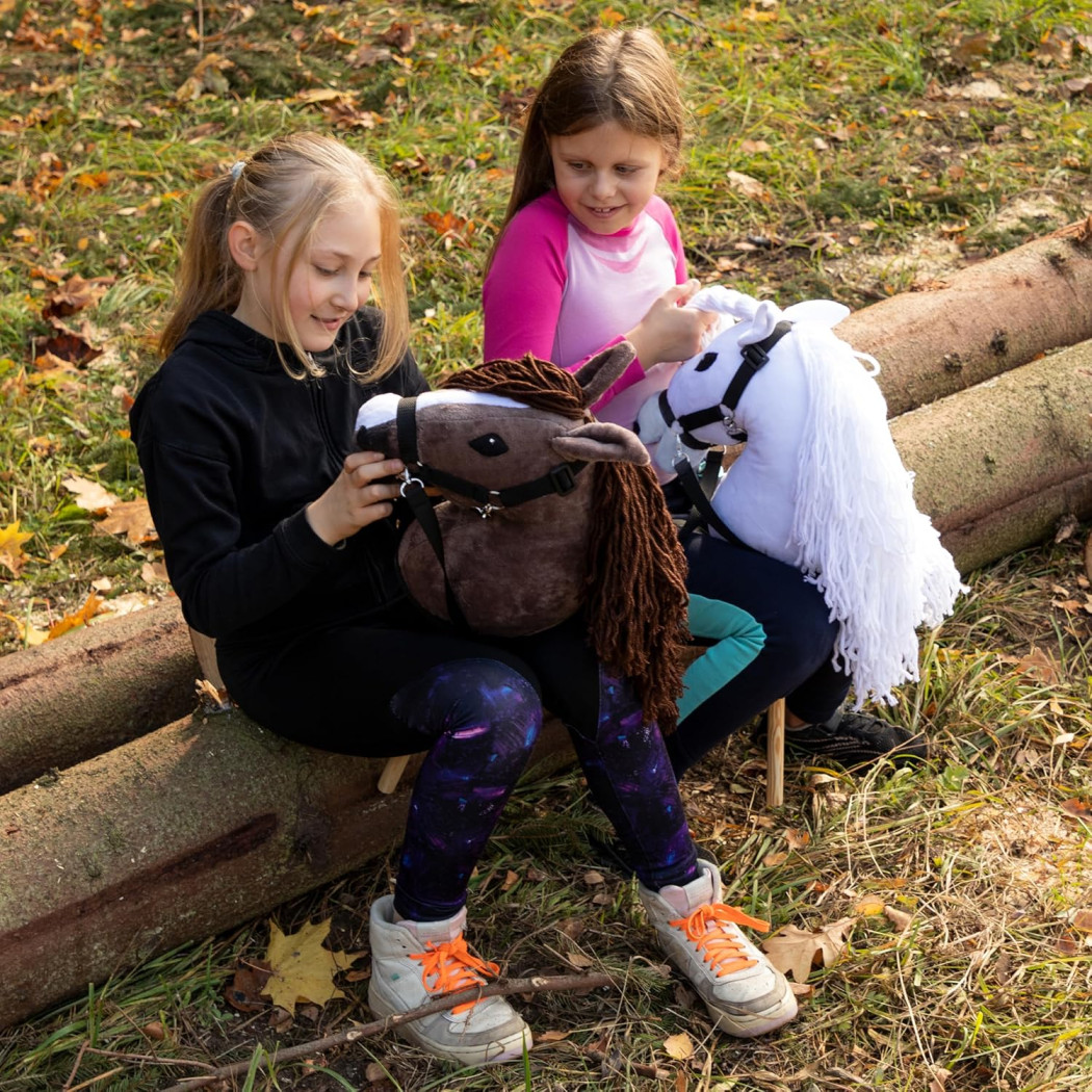 Biały A3 - Polski Hobby Horse - Koń na Kiju - Konik na Patyku - Skippi