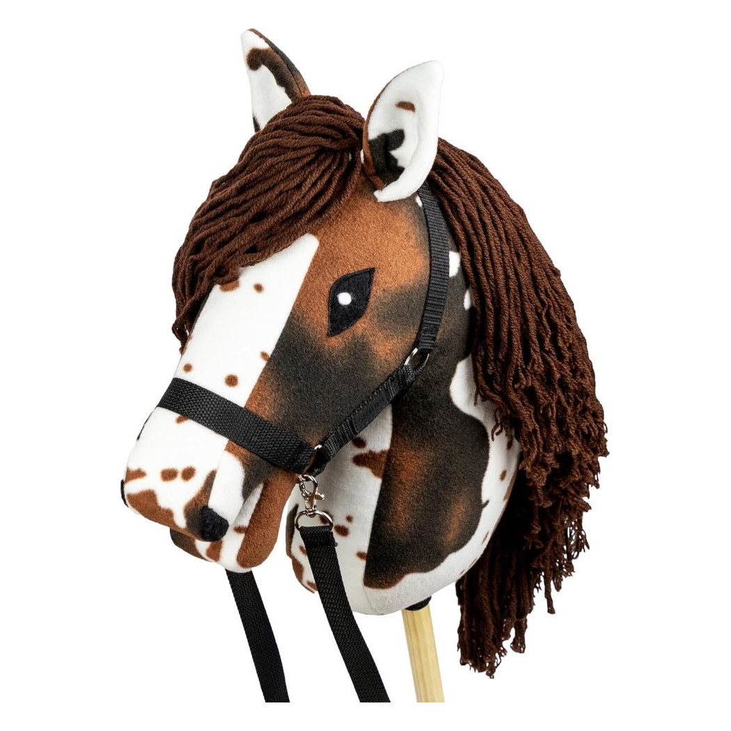 Gniado-srokaty A3 - Polski Hobby Horse - Koń na Kiju - Biało-brązowy Konik na Patyku - Skippi