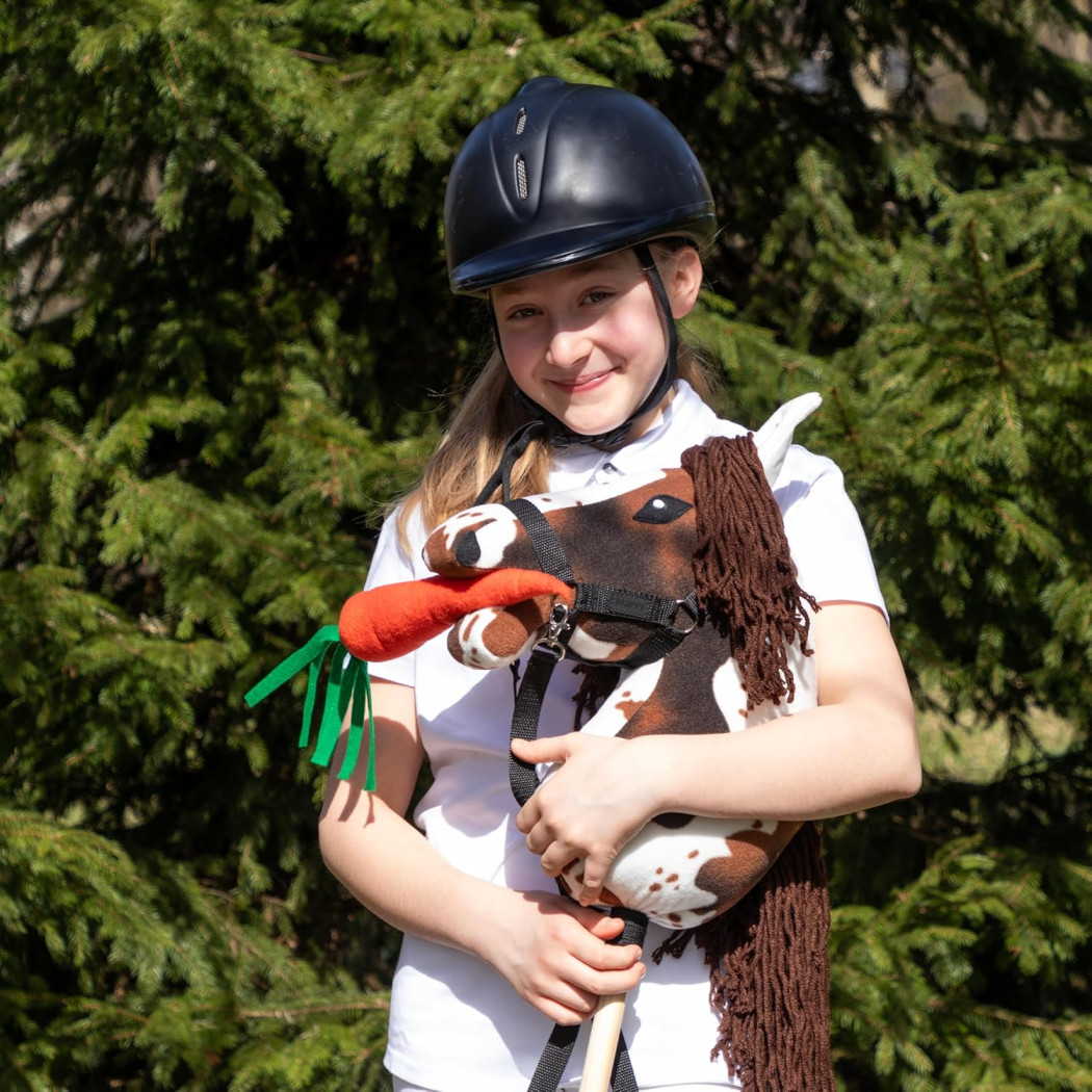 Gniado-srokaty A3 - Polski Hobby Horse - Koń na Kiju - Biało-brązowy Konik na Patyku - Skippi