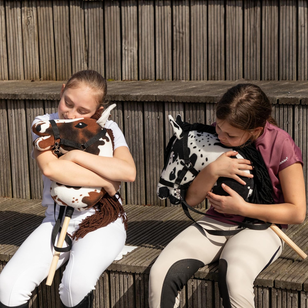 Gniado-srokaty A3 - Polski Hobby Horse - Koń na Kiju - Biało-brązowy Konik na Patyku - Skippi