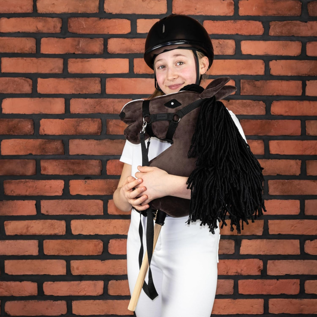 Gniady A3 - Polski Hobby Horse - Koń na Kiju - Brązowy Konik na Patyku - Skippi