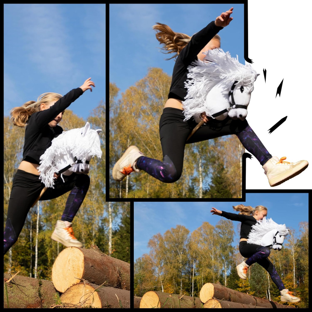 Gniady A3 - Polski Hobby Horse - Koń na Kiju - Brązowy Konik na Patyku - Skippi