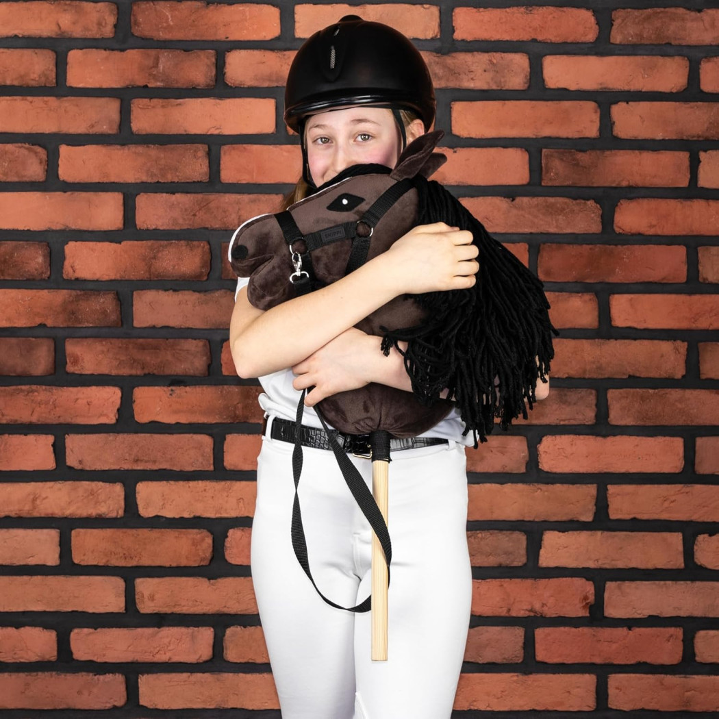 Gniady A3 - Polski Hobby Horse - Koń na Kiju - Brązowy Konik na Patyku - Skippi