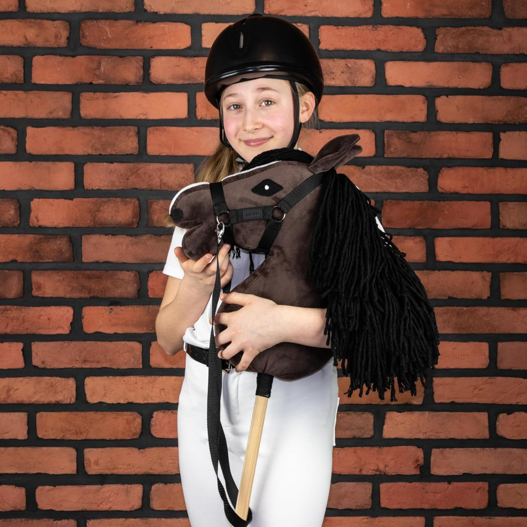 Gniady A3 - Polski Hobby Horse - Koń na Kiju - Brązowy Konik na Patyku - Skippi