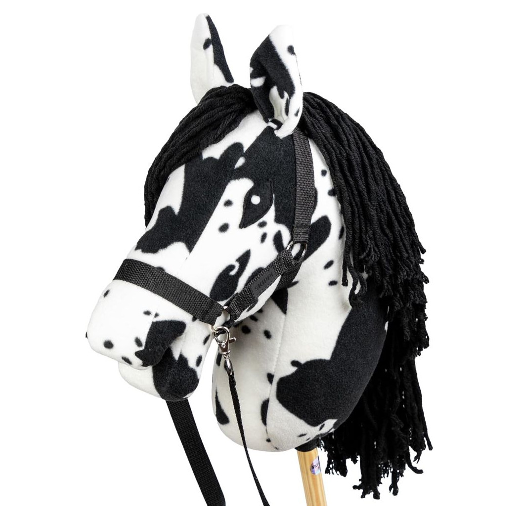 Karo-srokaty A3 - Polski Hobby Horse - Koń na Kiju - Biało-czarny Konik na Patyku - Skippi