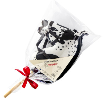 Karo-srokaty A3 - Polski Hobby Horse - Koń na Kiju - Biało-czarny Konik na Patyku - Skippi