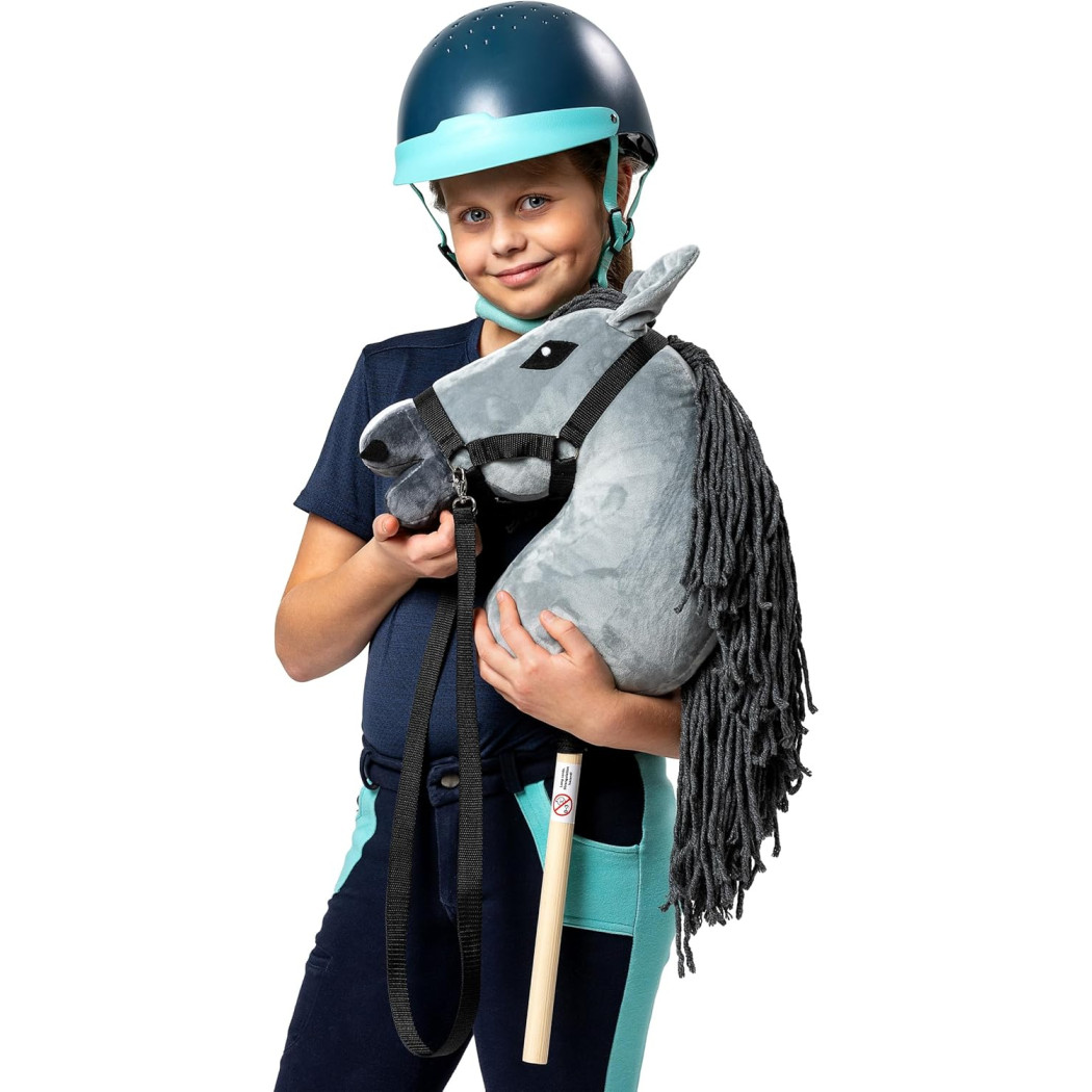 Szary A3 - Polski Hobby Horse - Koń na Kiju - Konik na Patyku - Skippi