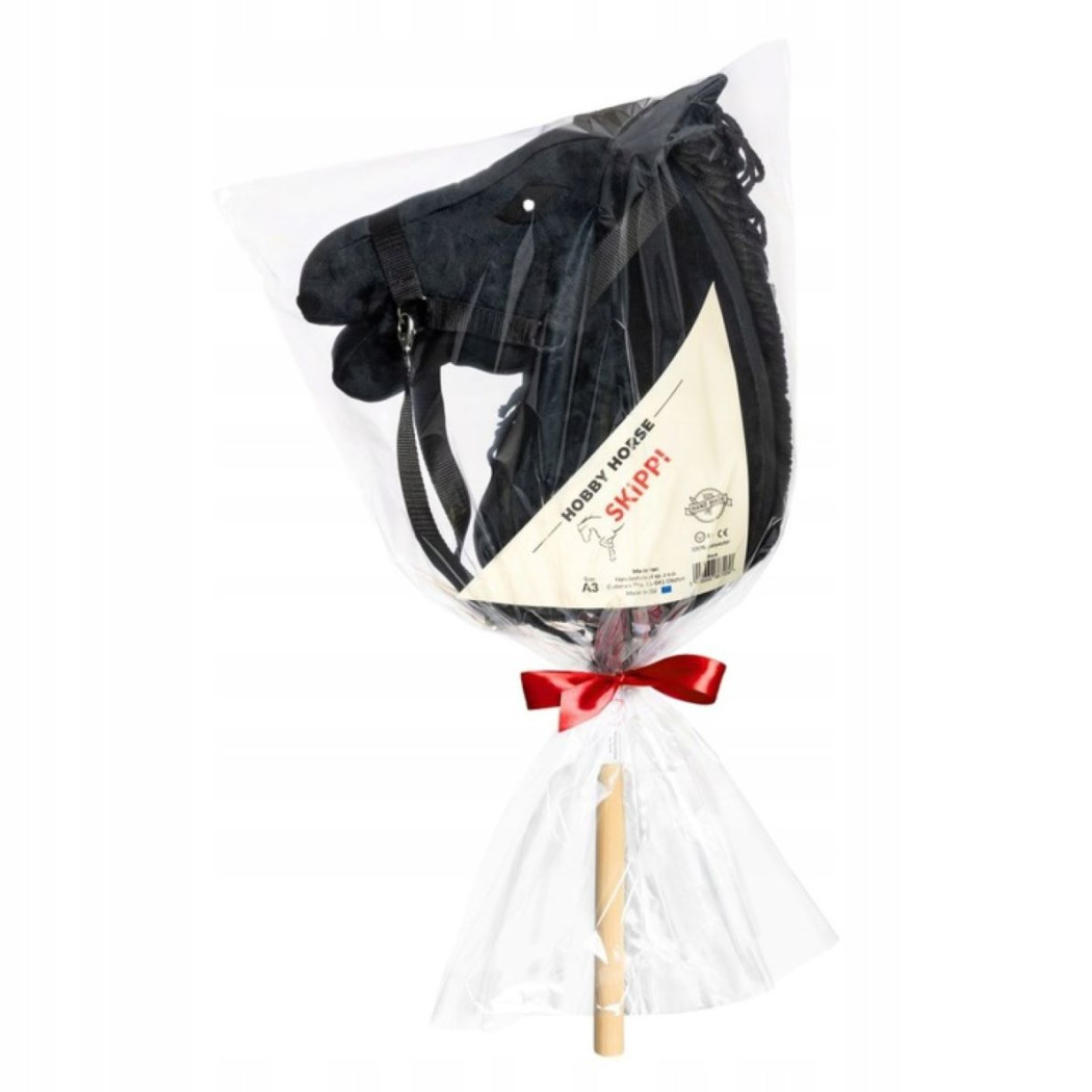 PROMOCJA Czarny A3 - Polski Hobby Horse - Koń na Kiju - Konik na Patyku - Skippi