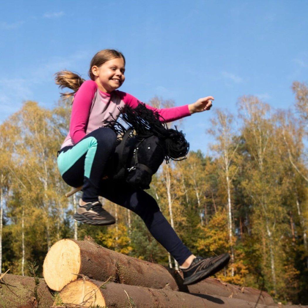 PROMOCJA Czarny A3 - Polski Hobby Horse - Koń na Kiju - Konik na Patyku - Skippi