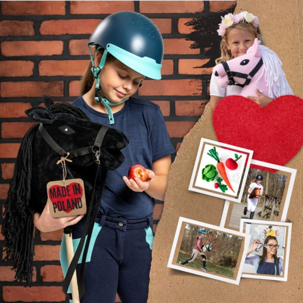 PROMOCJA Czarny A3 - Polski Hobby Horse - Koń na Kiju - Konik na Patyku - Skippi