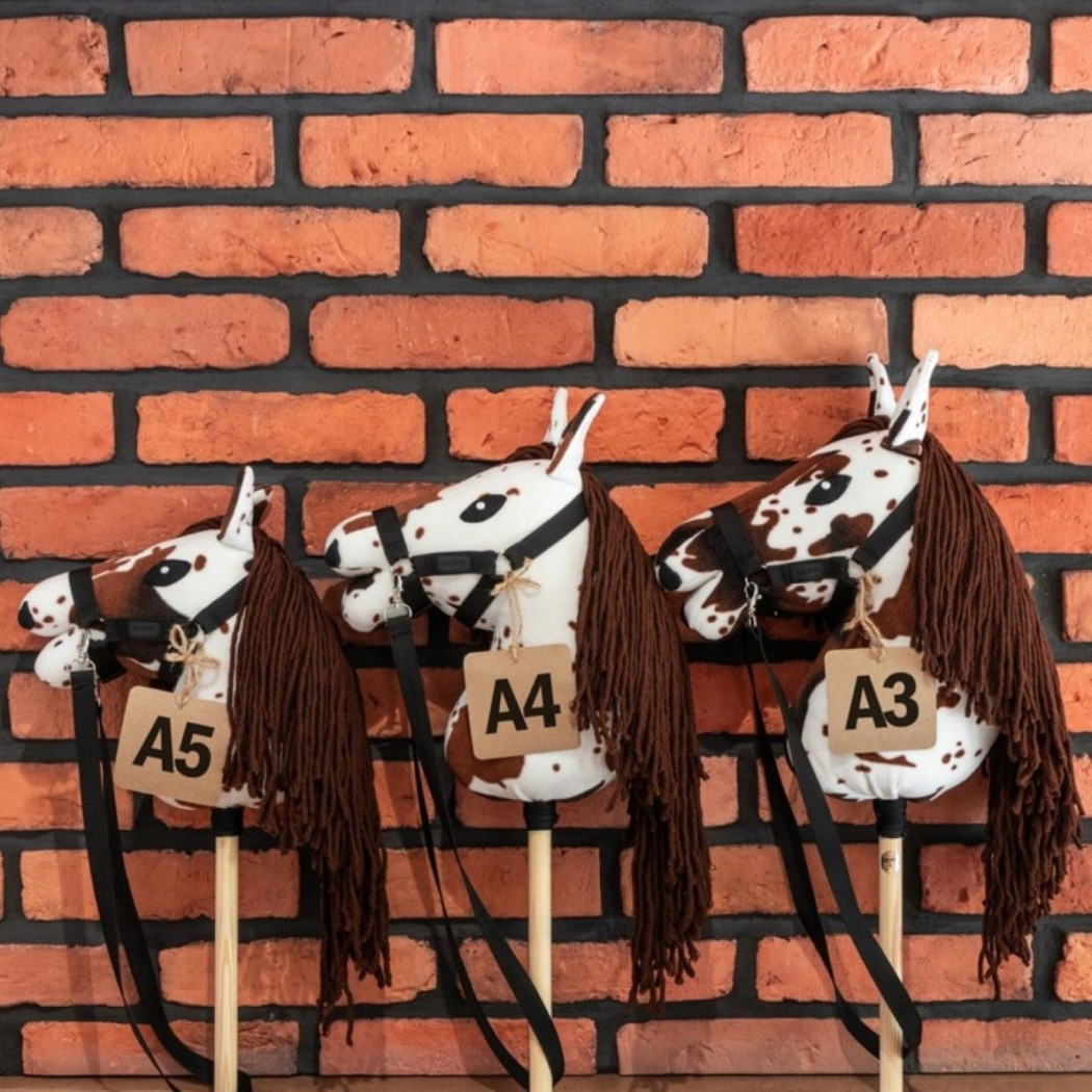 Szary A5 - Polski Hobby Horse - Koń na Kiju - Konik na Patyku - Skippi