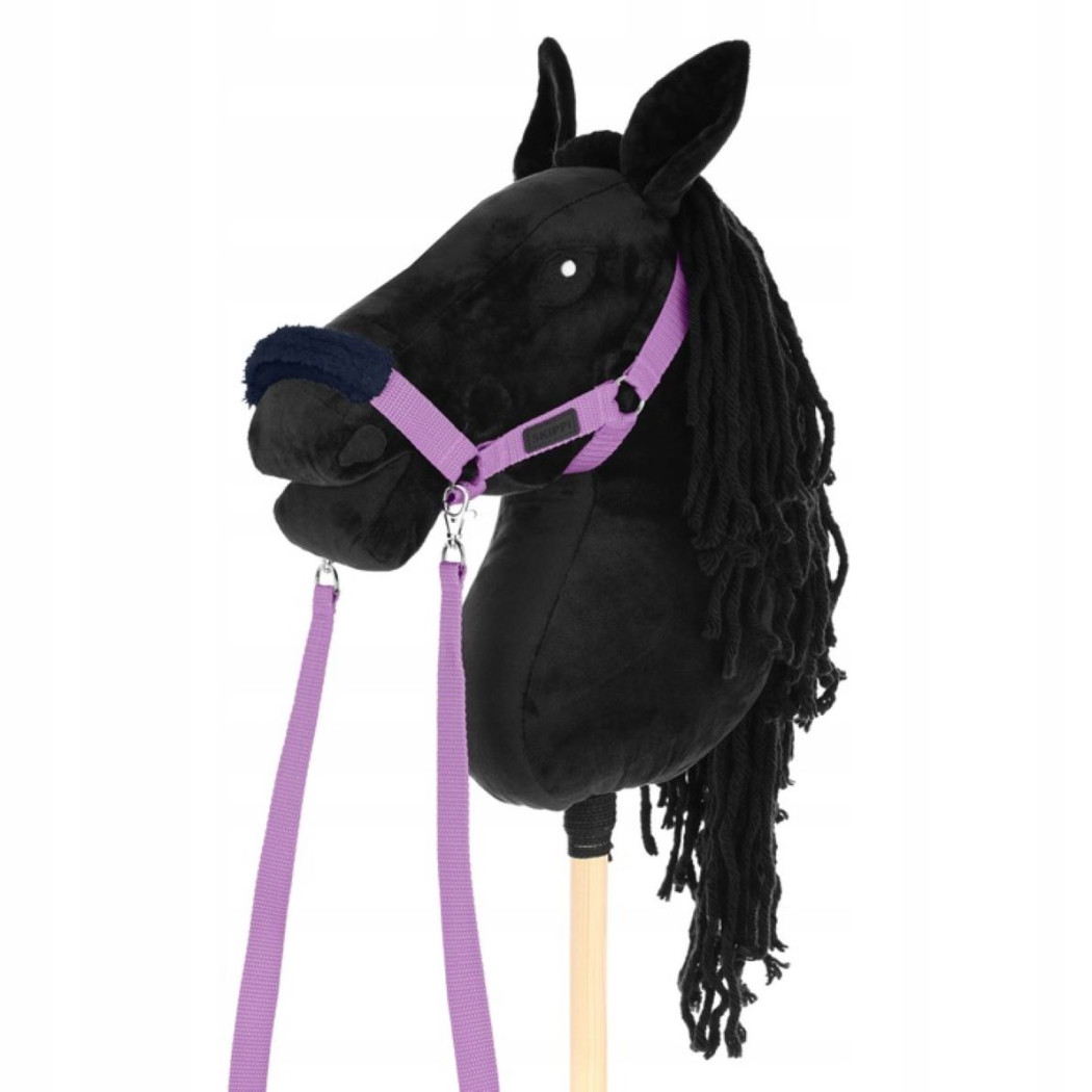 Lawendowy - Kantar/Wodze i 2 wymienne futerka dla Hobby Horse / Konika na Kiju na Patyku - Skippi