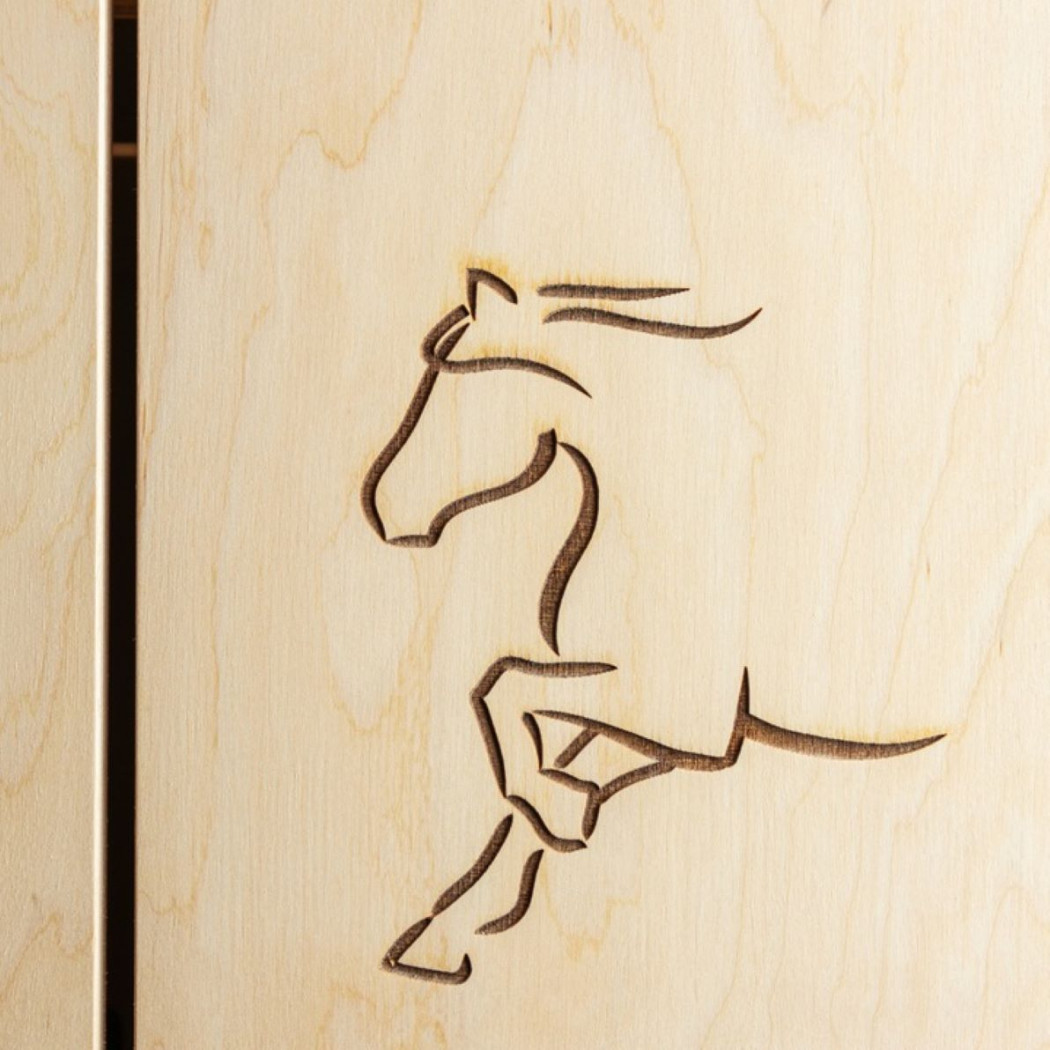 Podwójna Drewniana Stajnia dla Hobby Horse / Konika na Kiju na Patyku - Skippi