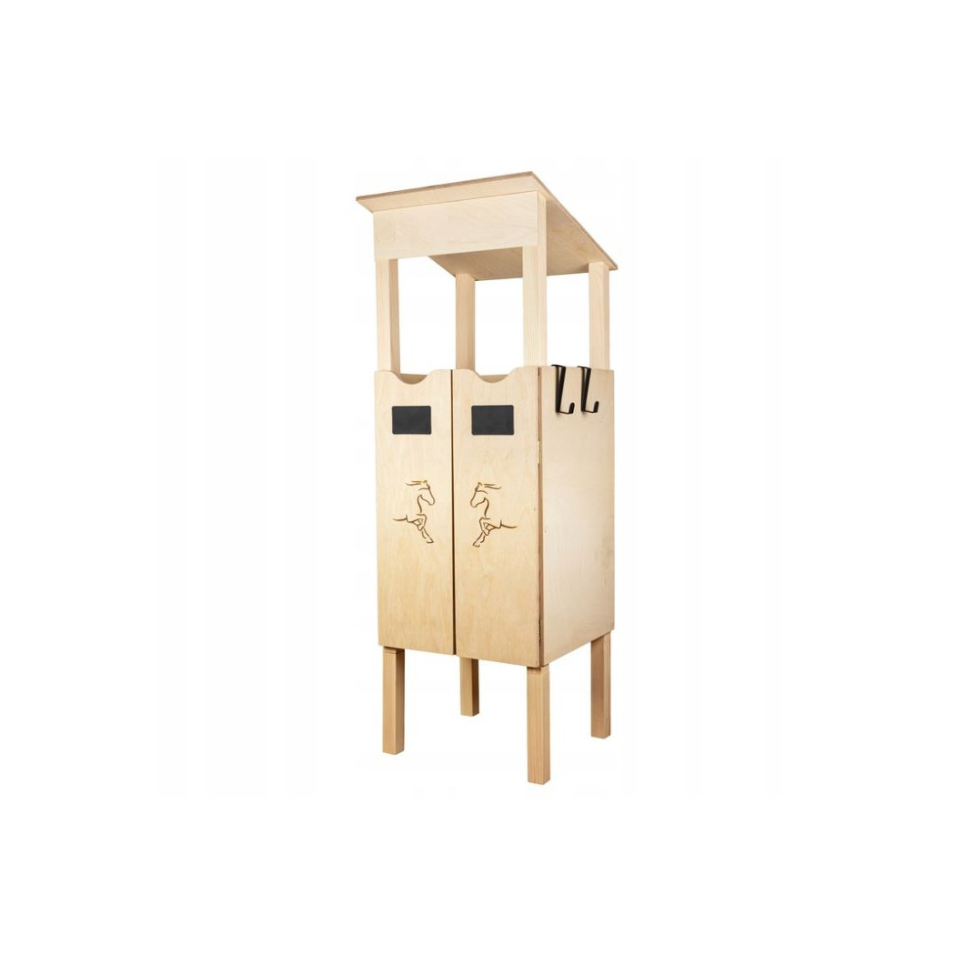 Podwójna Drewniana Stajnia dla Hobby Horse / Konika na Kiju na Patyku - Skippi