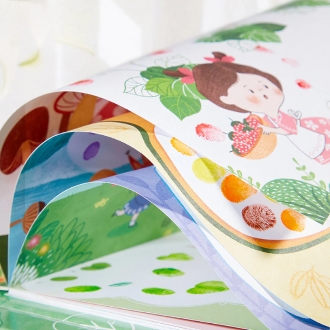 Miejska Wędrówka - Kreatywny Zeszyt do Malowania Palcami - Mideer