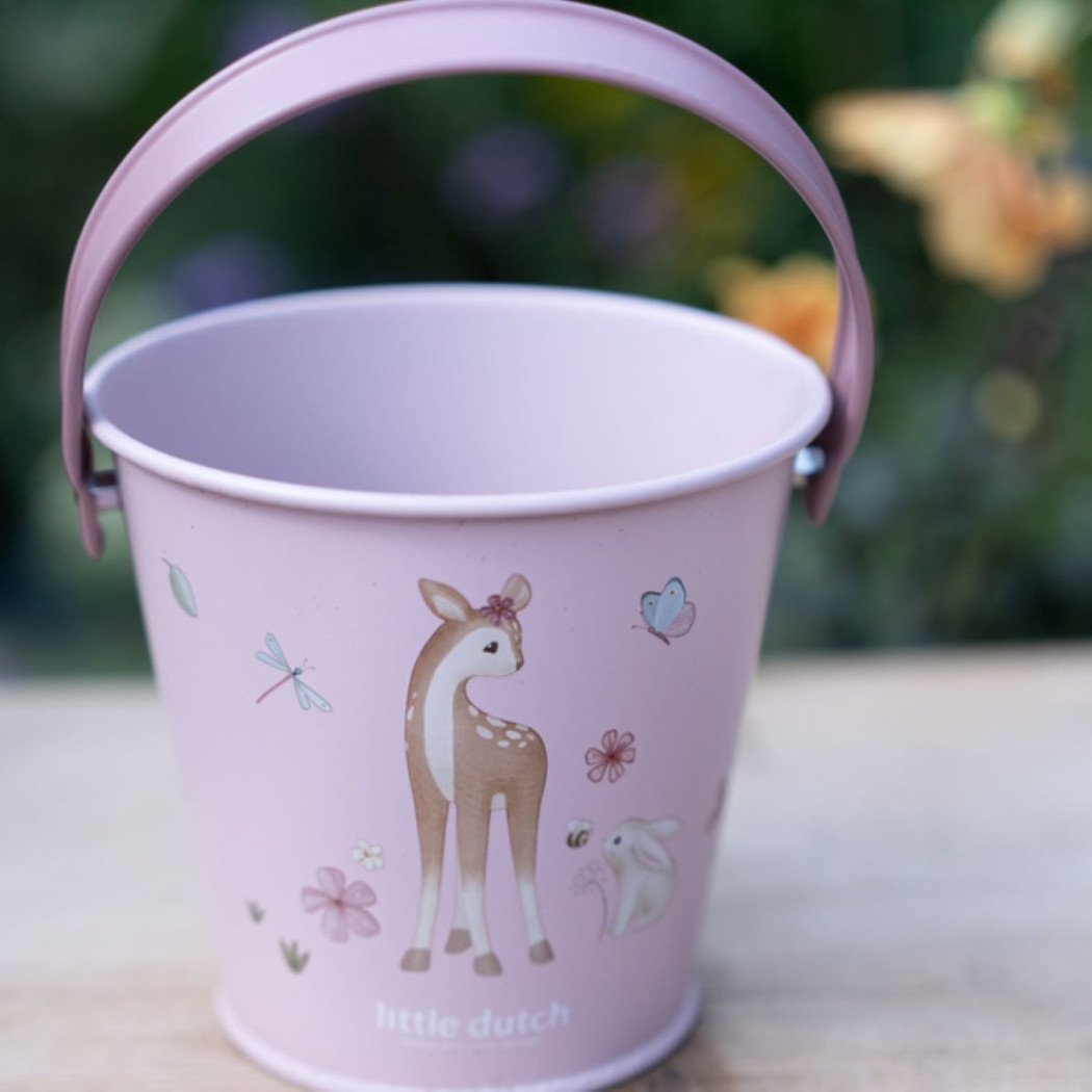 Różowe Wiaderko do Piasku Fairy Garden - Little Dutch