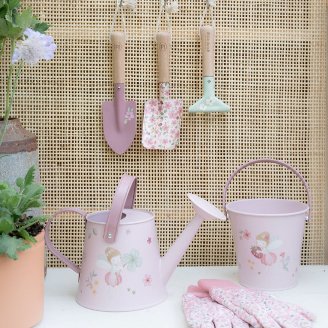 Różowe Wiaderko do Piasku Fairy Garden - Little Dutch