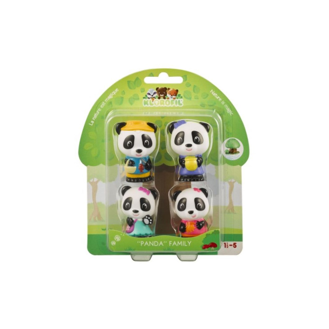 Panda - Rodzina Misiów Panda - Zestaw 4 Figurek - Klorofil