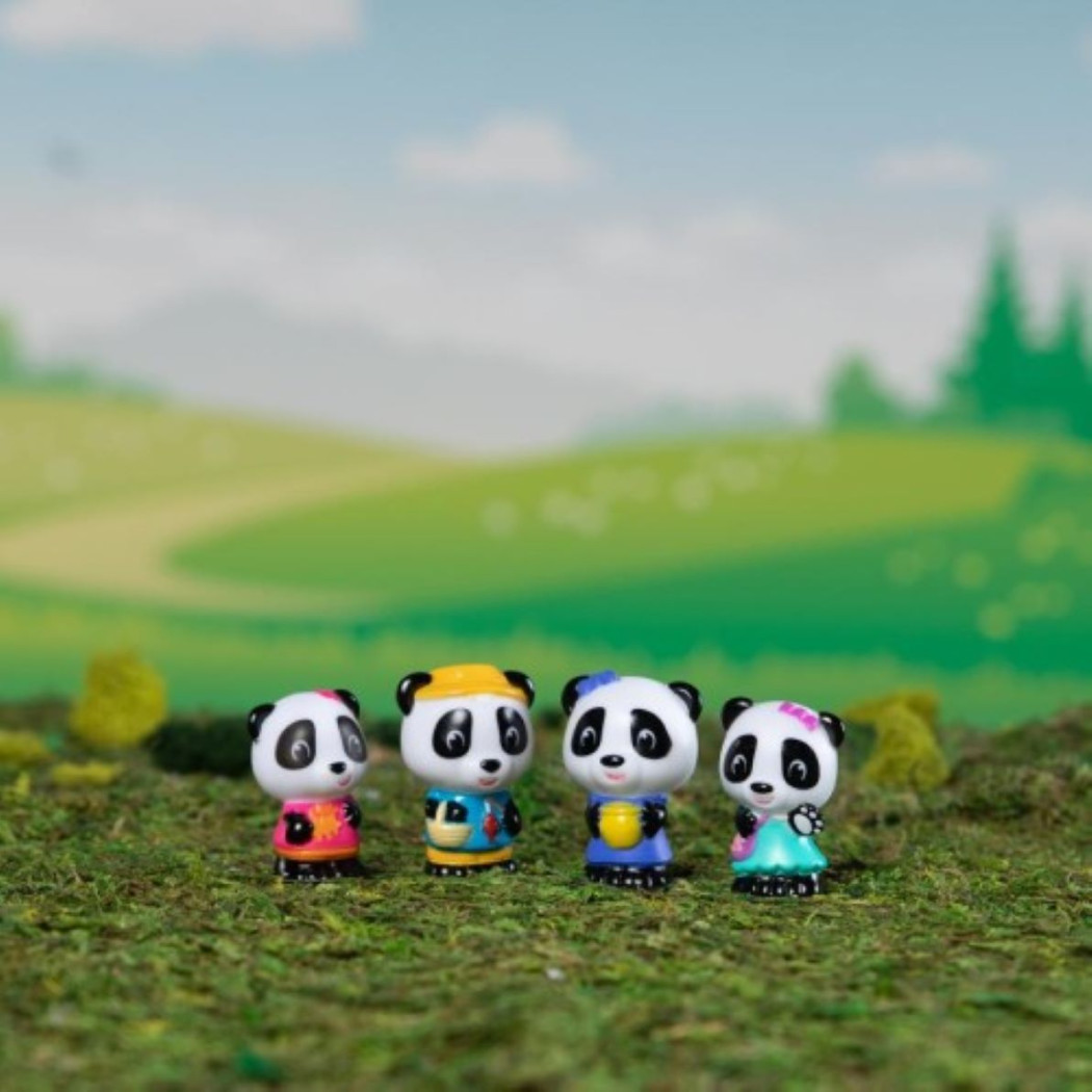 Panda - Rodzina Misiów Panda - Zestaw 4 Figurek - Klorofil