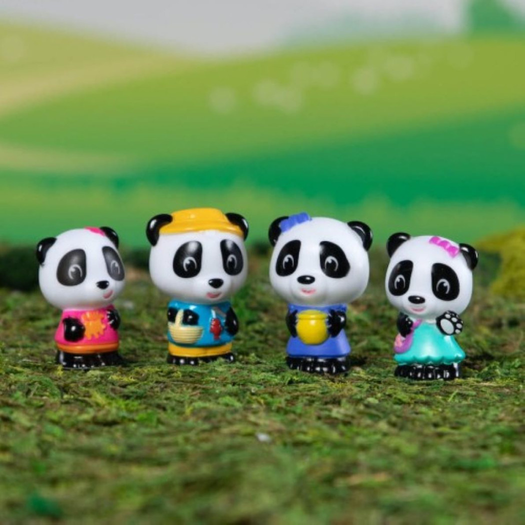 Panda - Rodzina Misiów Panda - Zestaw 4 Figurek - Klorofil