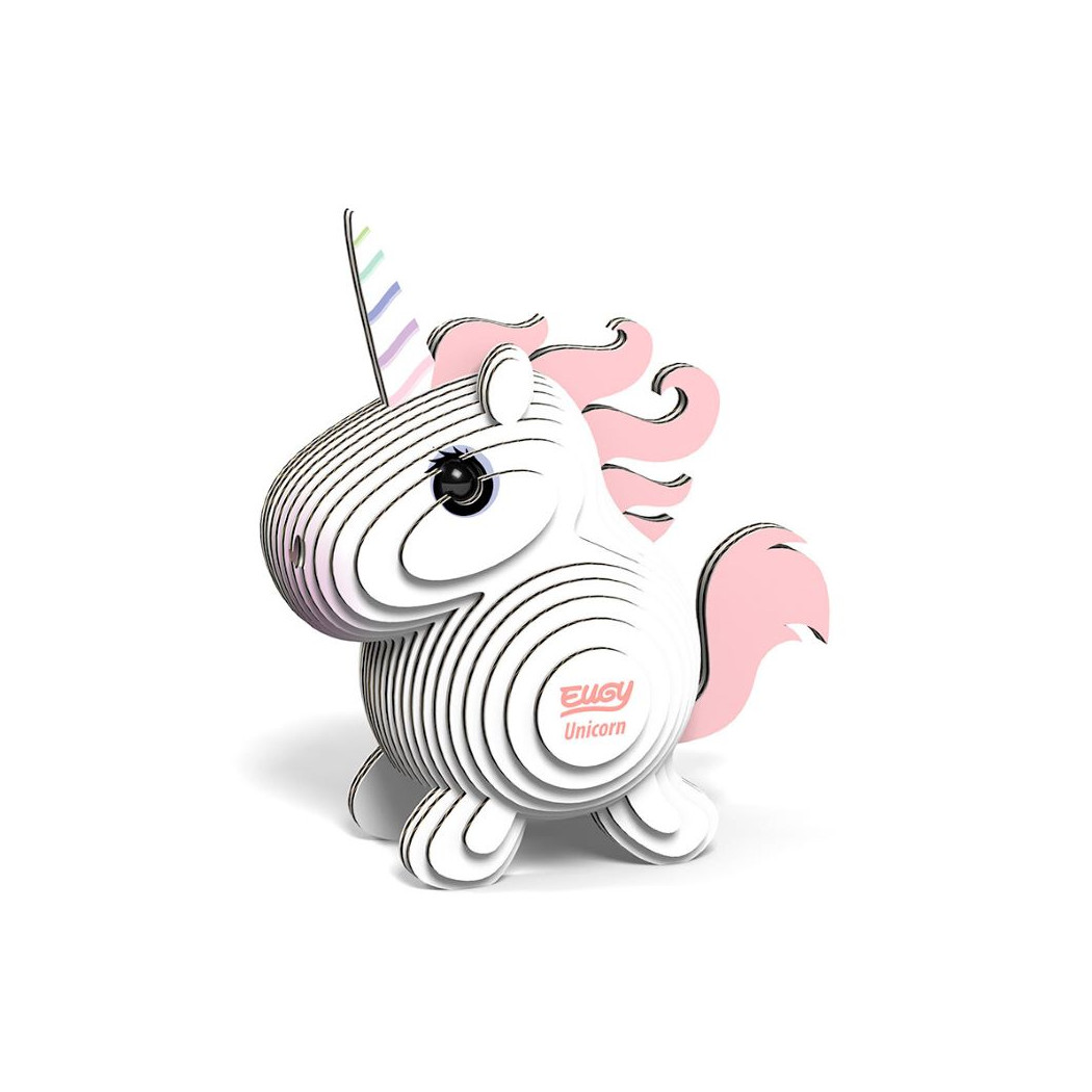 Różowy Jednorożec - Eko Układanka 3D - Eugy