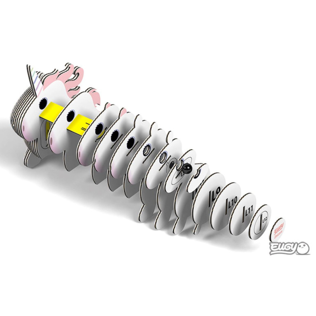 Różowy Jednorożec - Eko Układanka 3D - Eugy