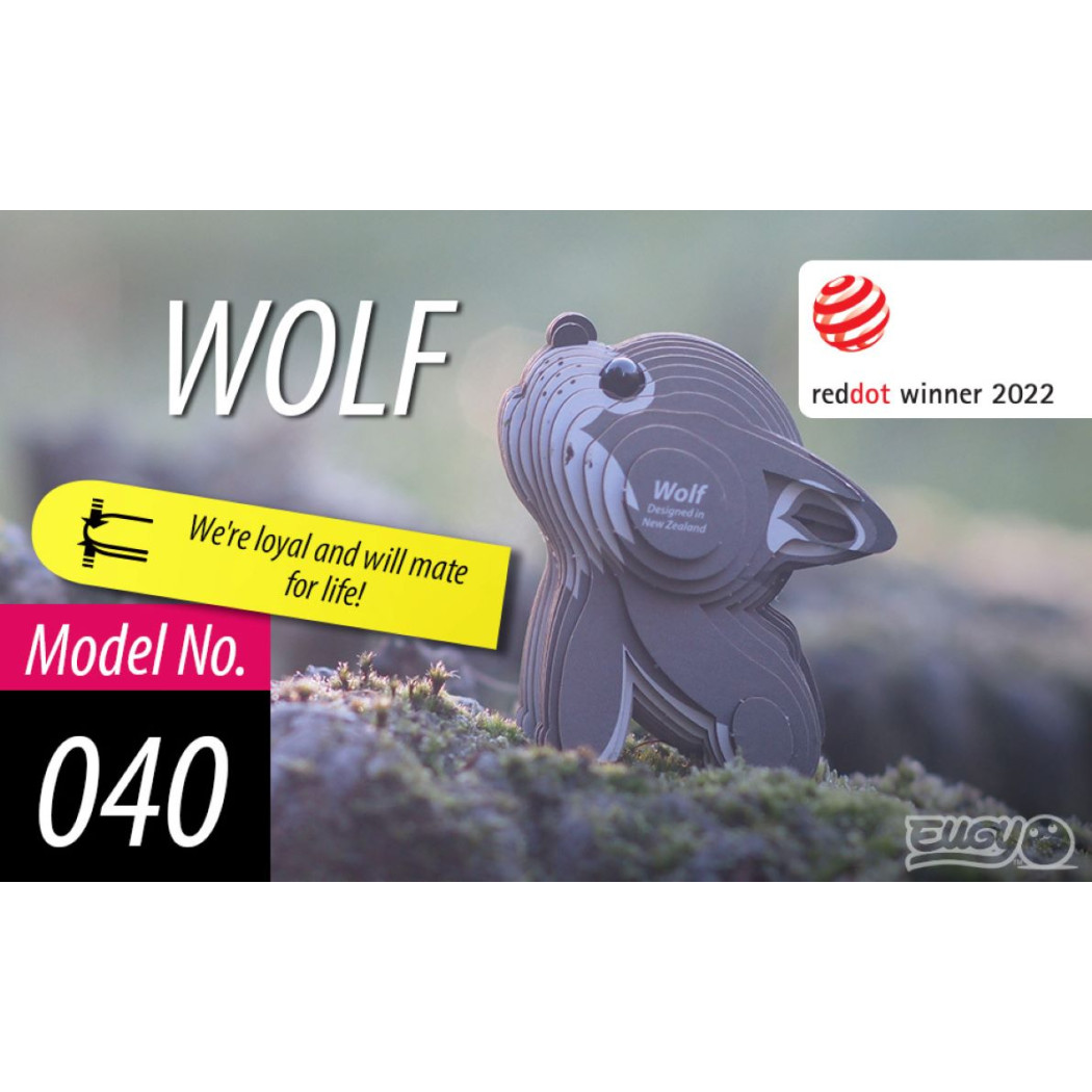 Wilk - Eko Układanka 3D - Eugy