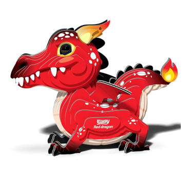 Czerwony Smok - Eko Układanka 3D - Eugy