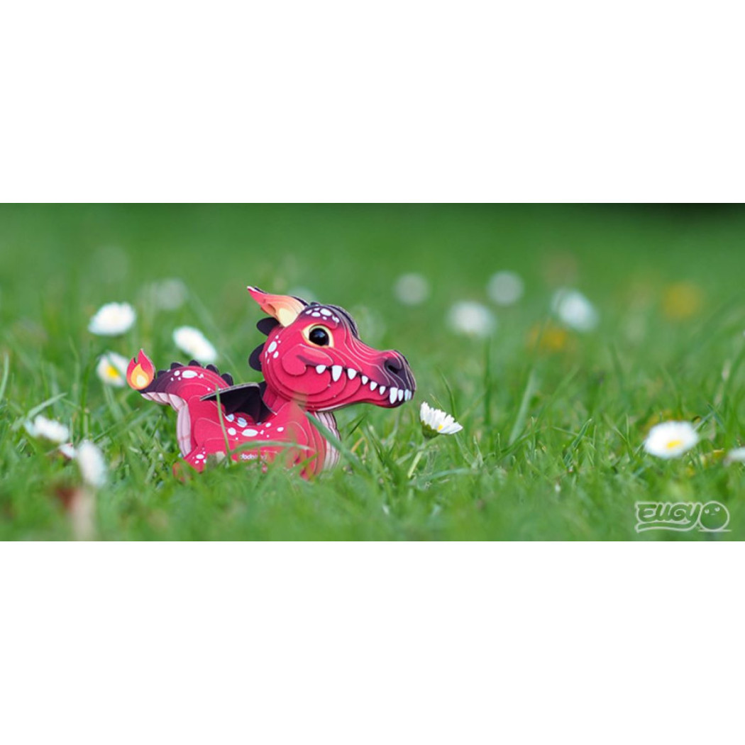 Czerwony Smok - Eko Układanka 3D - Eugy