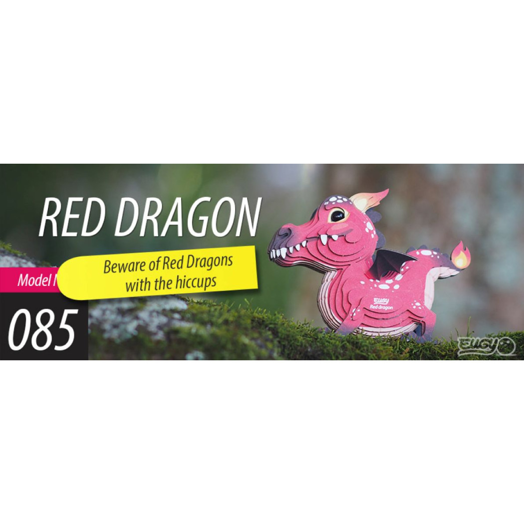 Czerwony Smok - Eko Układanka 3D - Eugy