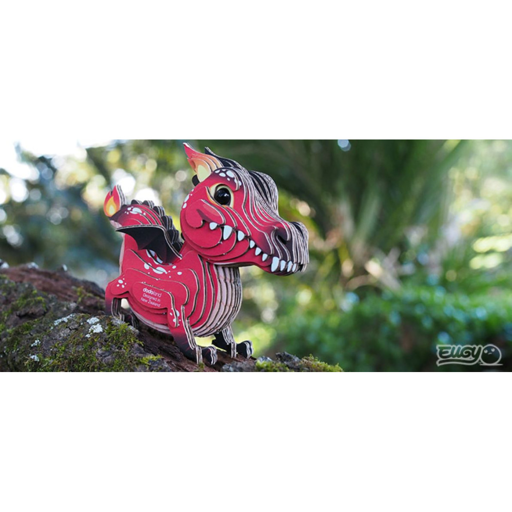 Czerwony Smok - Eko Układanka 3D - Eugy