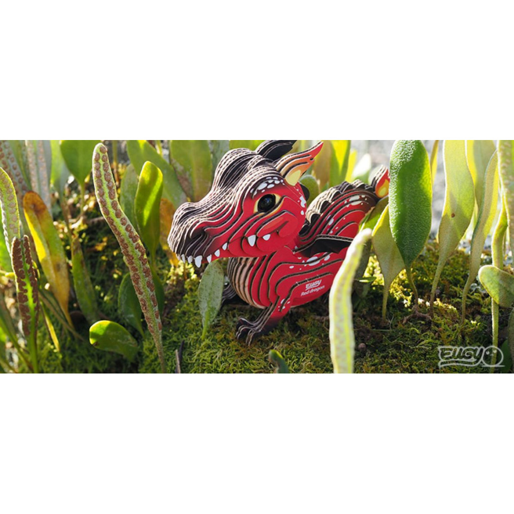 Czerwony Smok - Eko Układanka 3D - Eugy
