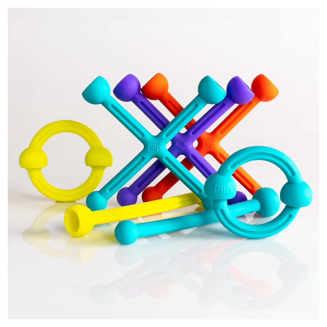 Plip Kit - Zestaw Silikonowych Klocków z Połączeniami Kulkowymi - Fat Brain Toys