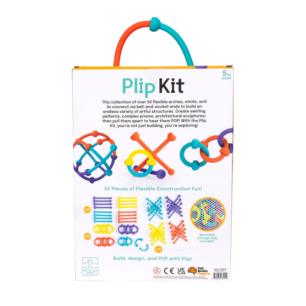 Plip Kit - Zestaw Silikonowych Klocków z Połączeniami Kulkowymi - Fat Brain Toys