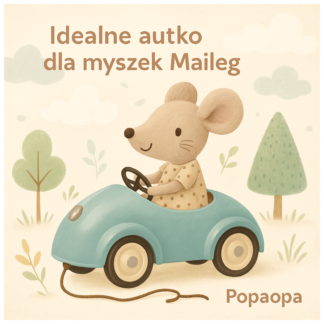 Autko dla Myszek - Jasny Niebieski - Mouse car - Maileg