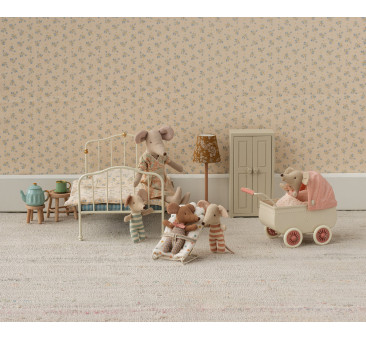 Koralowy Głęboki Wózek dla Myszek - Akcesoria dla Myszek - Maileg