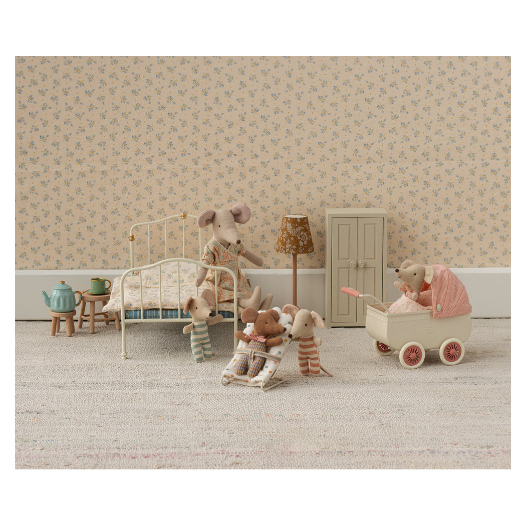 Koralowy Głęboki Wózek dla Myszek - Akcesoria dla Myszek - Maileg