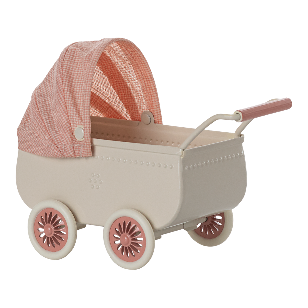 Koralowy Głęboki Wózek dla Myszek - Akcesoria dla Myszek - Maileg