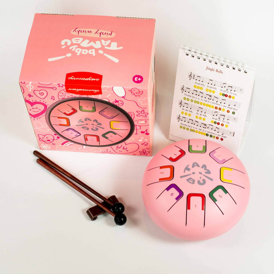 Różowy Baby Tambu - Stalowy Bębenek Językowy - Pinky Winky - Juegaconmigo