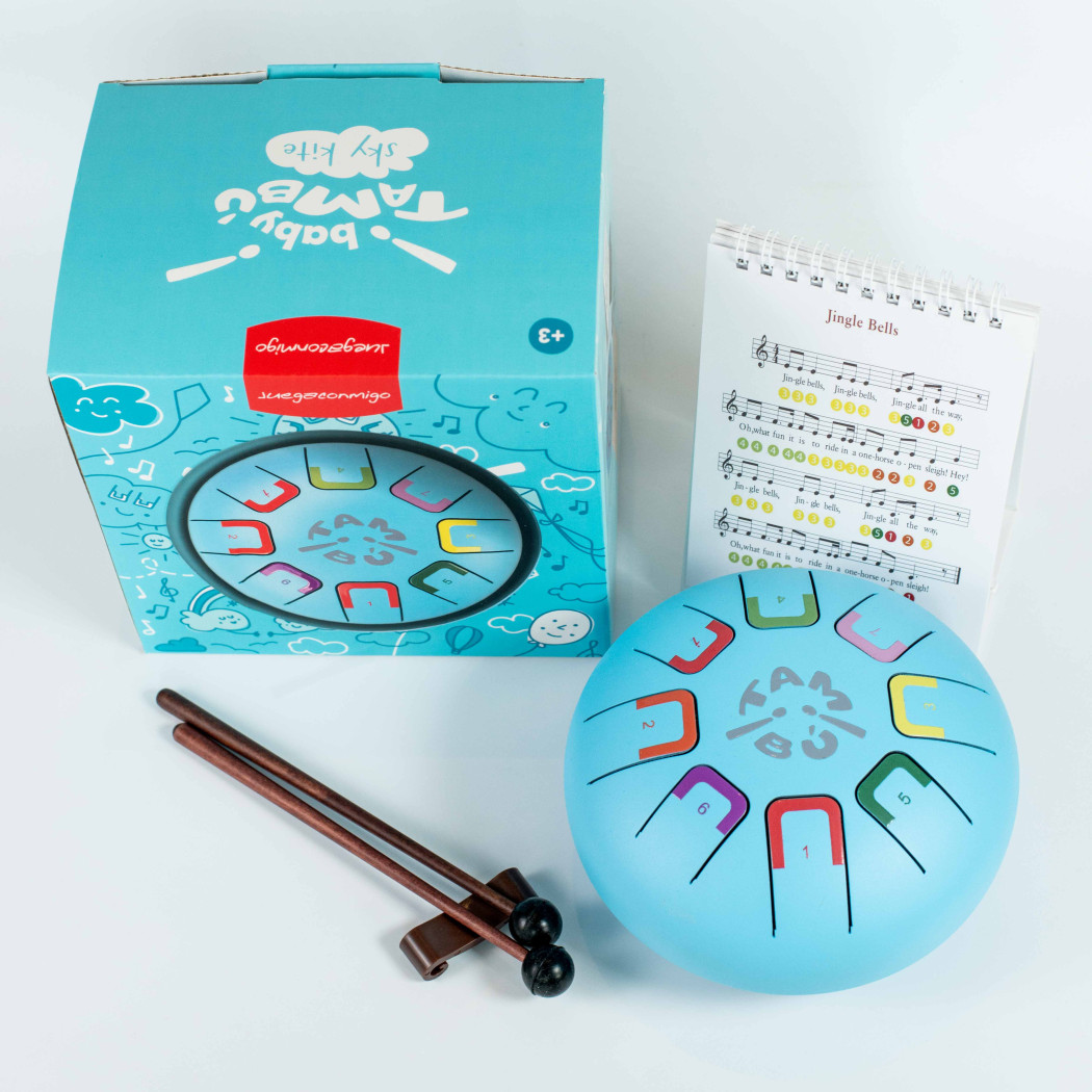 Niebieski Baby Tambu - Stalowy Bębenek Językowy - Sky Kite - Juegaconmigo