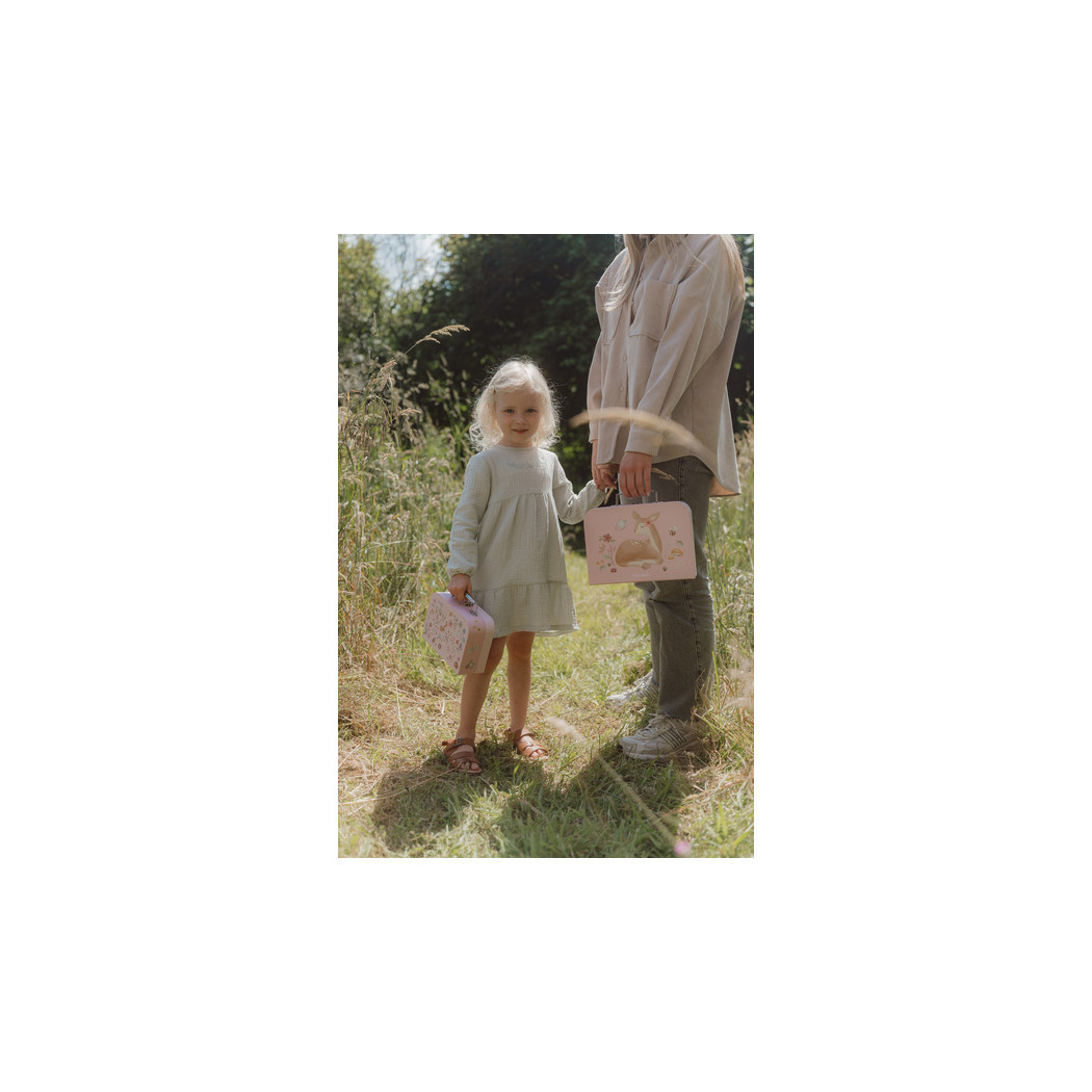 Różowy Zestaw 2 Walizeczek - Kuferki dla Dzieci - Fairy Garden - Little Dutch