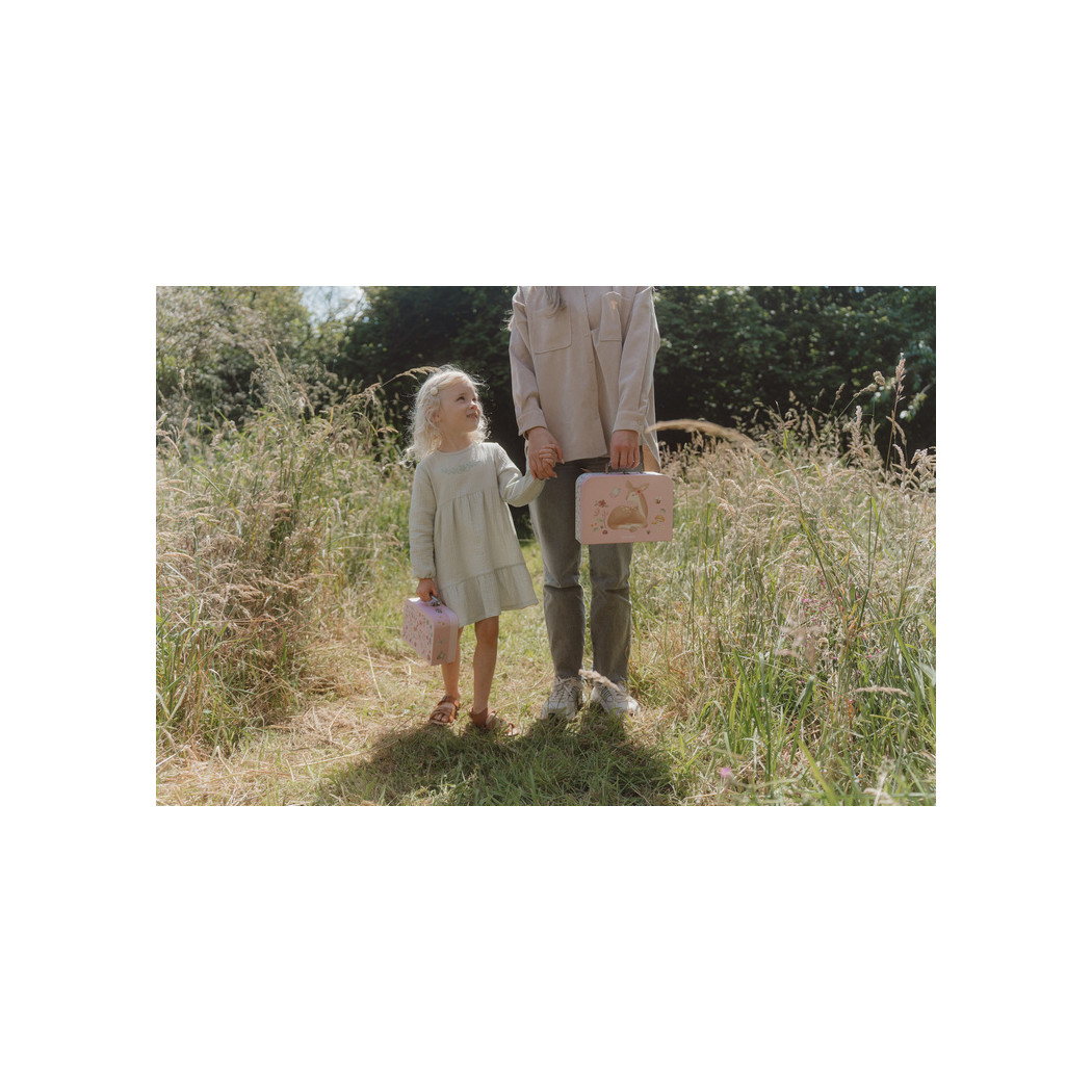 Różowy Zestaw 2 Walizeczek - Kuferki dla Dzieci - Fairy Garden - Little Dutch