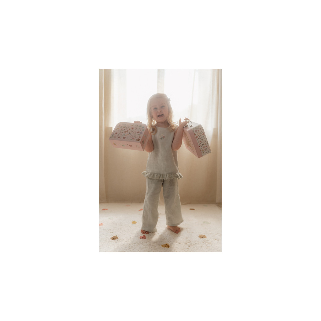 Różowy Zestaw 2 Walizeczek - Kuferki dla Dzieci - Fairy Garden - Little Dutch