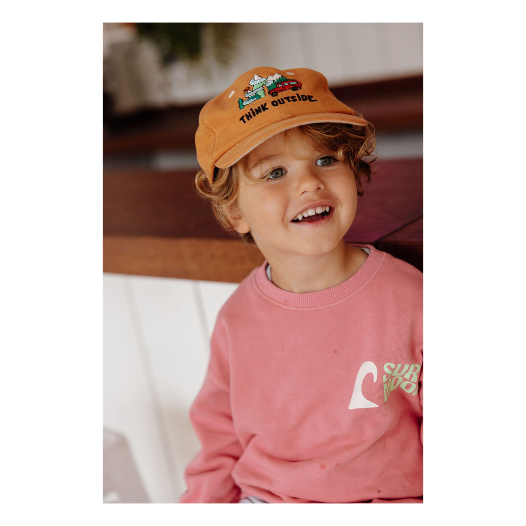 Lniana Czapka z Daszkiem 9-18 miesięcy - Linen Outside - Hello Hossy