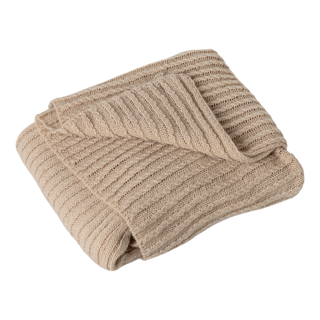 WYPRZEDAŻ Beżowy Dzianinowy Kocyk dla Dziecka 75 x 95 cm - Maileg