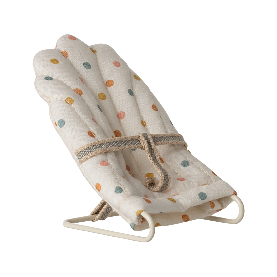 WYPRZEDAŻ Leżaczek w Kolorowe Kropki - Babysitter My - Akcesoria dla Myszek - Maileg