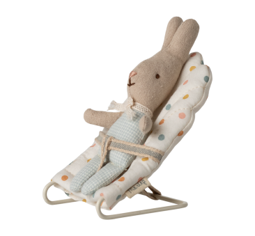 WYPRZEDAŻ Leżaczek w Kolorowe Kropki - Babysitter My - Akcesoria dla Myszek - Maileg